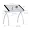 Studio Designs Futura Glass Top Craft Station with Folding Shelf in White